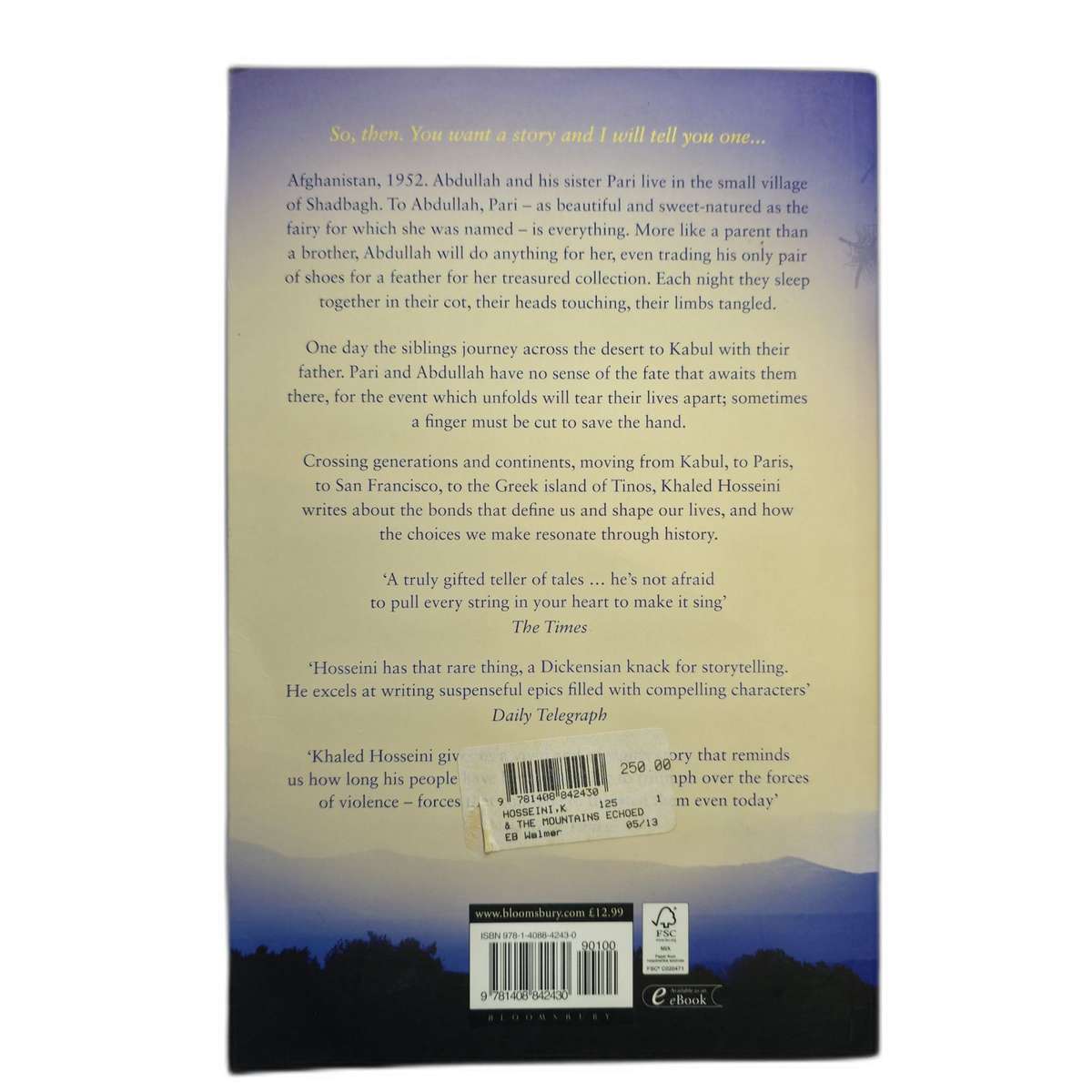 And the Mountains Echoed - Khaled Hosseini