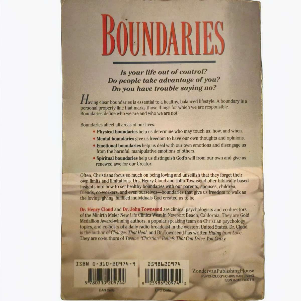 Boundaries - Henry Cloud & John Townsend