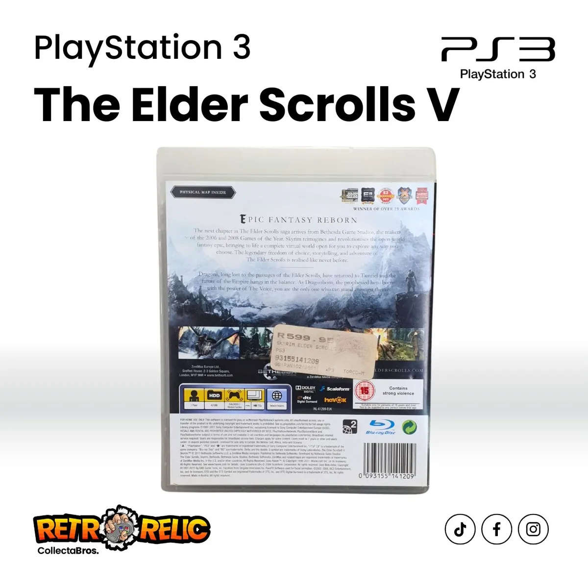 The Elder Scrolls V  Skyrim (PS3) videogame - Pre-Owned