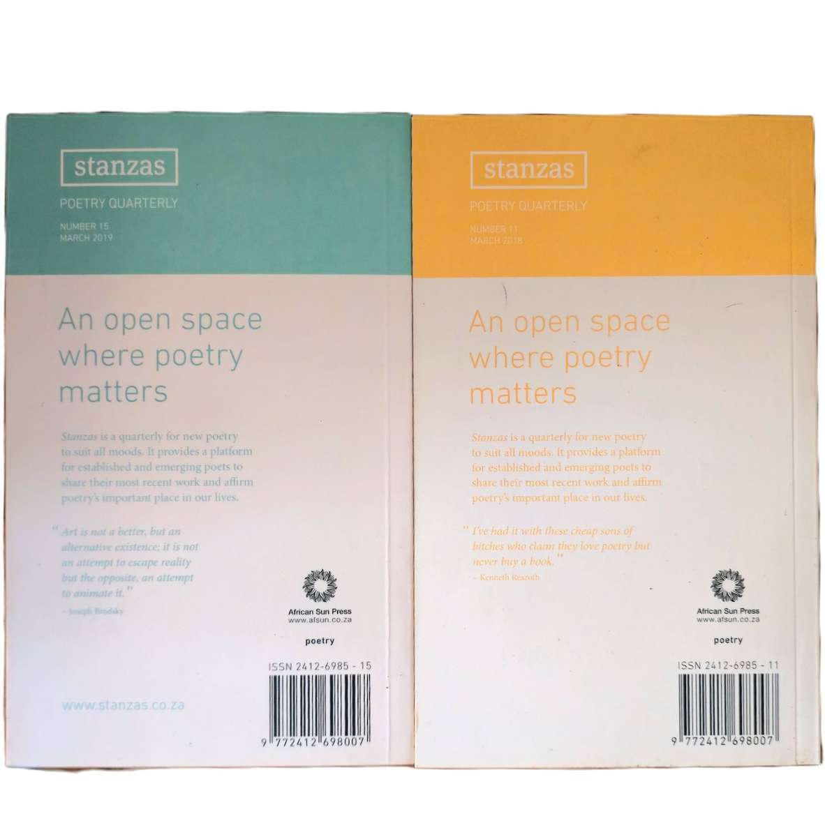 Stanzas Literary Journal 2-Pack - Various
