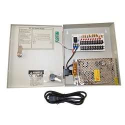 Stock from 6//CCTV 12V DC Power Supply Box 5 AMP / 4 Port