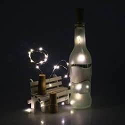 LED Bottle String Lights Cork Shaped White
