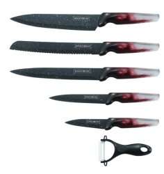 Royalty Line 6-Piece Non-Stick Coating Knife Set - PURPLE (SECOND HAND)(2 KNIVES HAVE SMALL CRACKS)