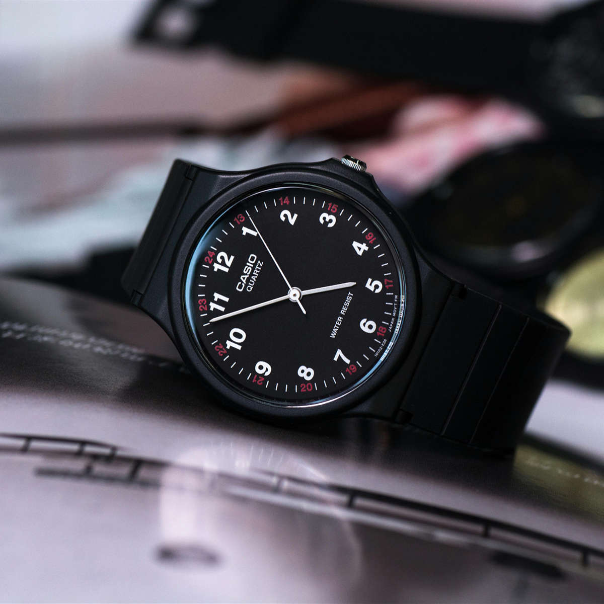 Casio Unisex Classic MQ24-1B Watch with Black Rubber Band