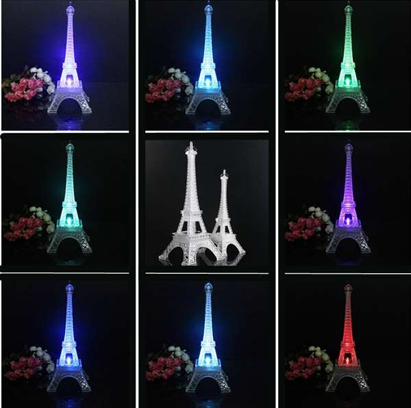 Romantic Eiffel Tower Desk Bedroom Night Light Decoration Baby Table LED Lamp