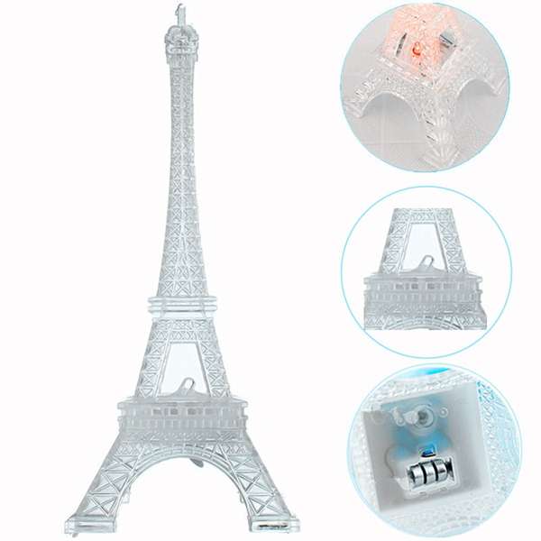 Romantic Eiffel Tower Desk Bedroom Night Light Decoration Baby Table LED Lamp