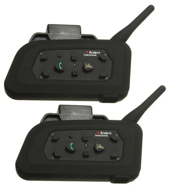 2pcs 1000M Motorcycle Helmet Intercom Headset with Bluetooth Function