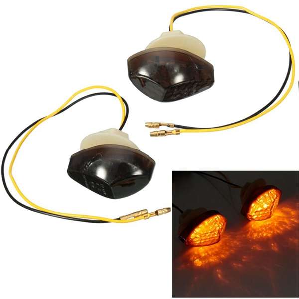 Smoke LED Amber Turn Signal Blinker Light For Honda CBR 600 RR 2003-2012 2011