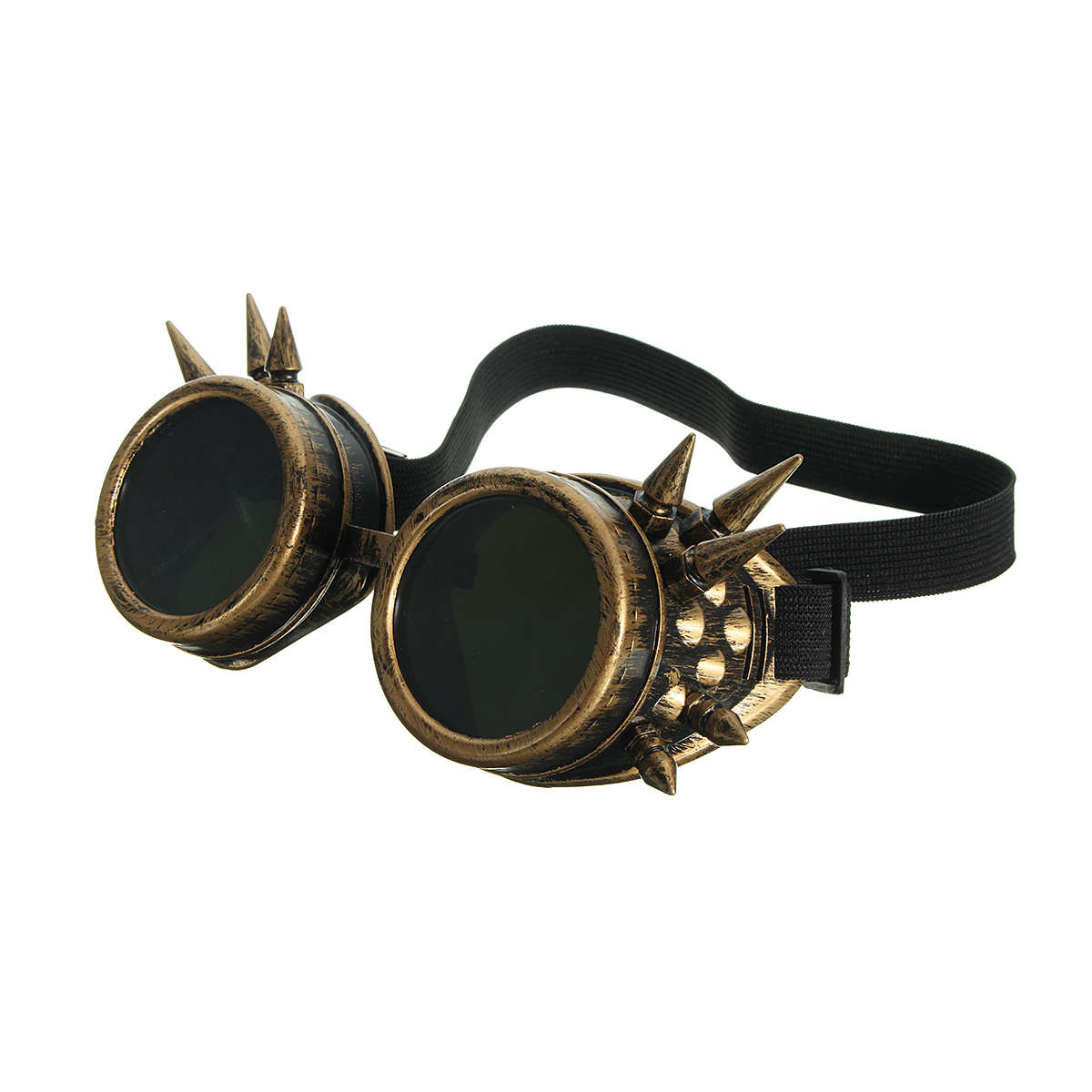 Men Vintage Victorian Gothic Cosplay Rivet Steampunk Goggles Glasses Hippie Sunglasses