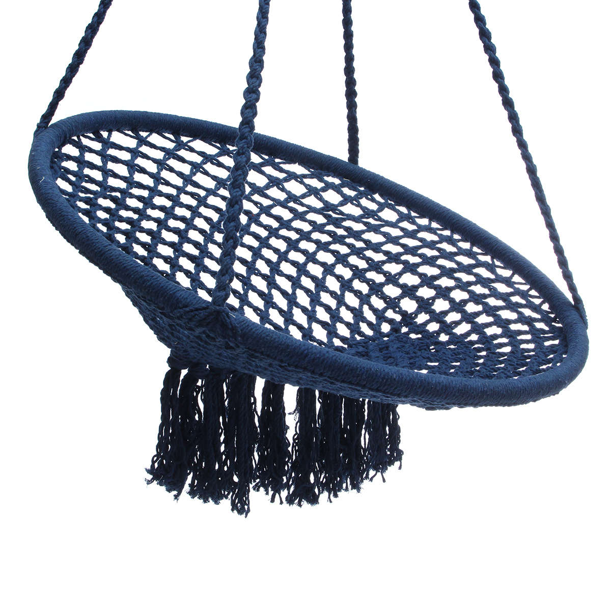 + Outdoor Mesh Hanging Chair Cotton Swing Hammock Camping Garden Yard