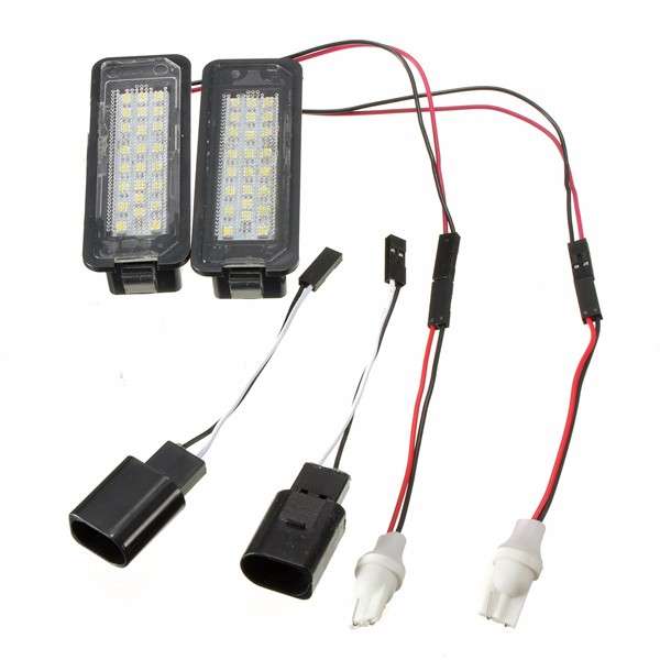 24 LED White License Number Plate Light Canbus For VW Passat Golf GTI MK5 MK6