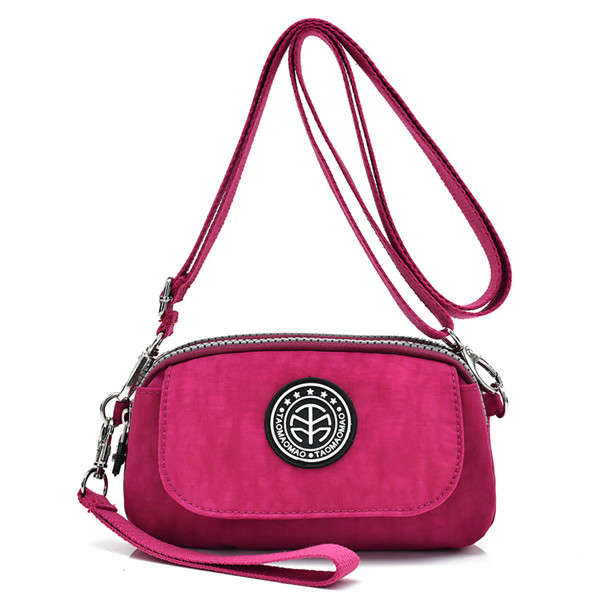 Women Nylon Clutches Bags Girls Mini Shoulder Bags Front Pocket Crossbody Bags