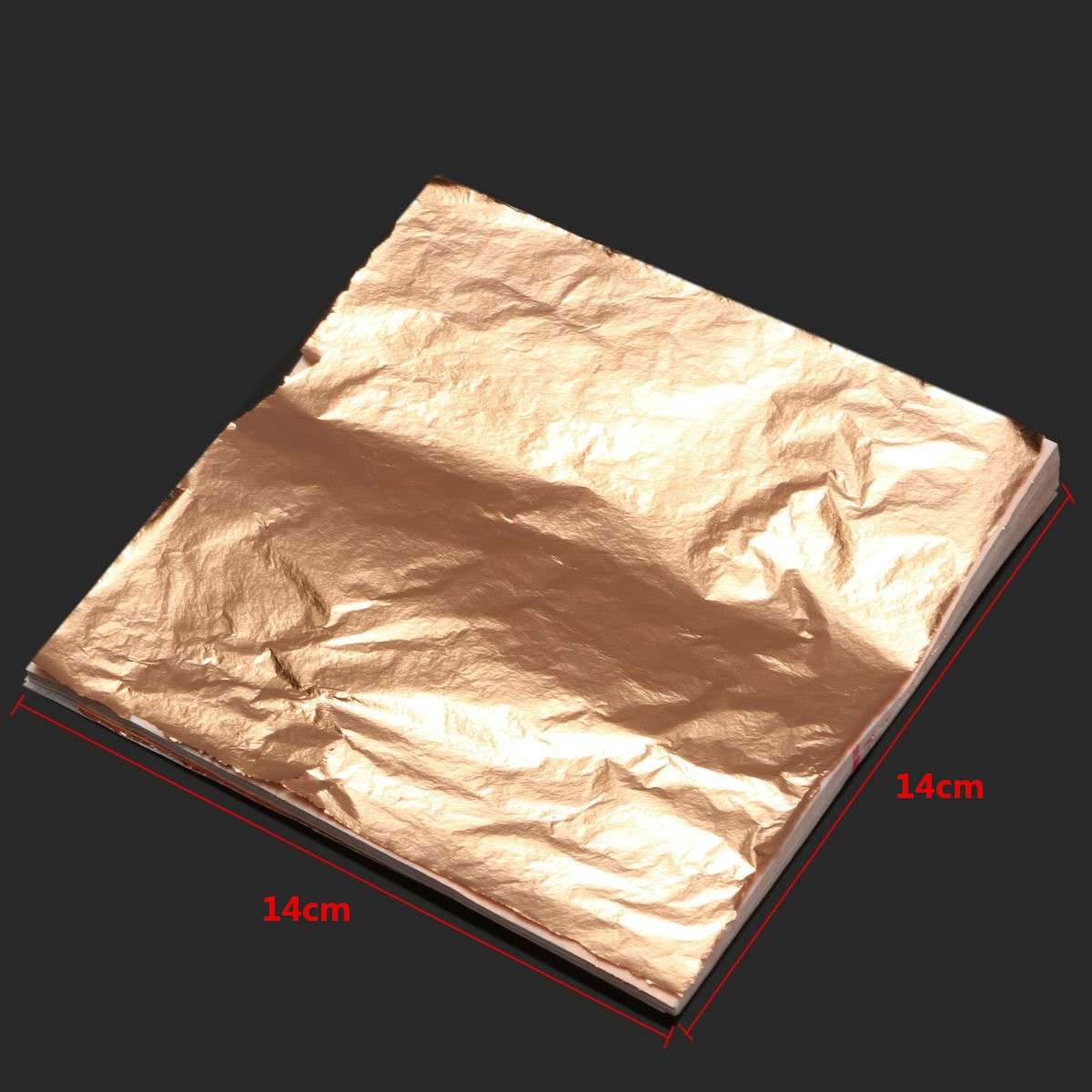100 pcs sheets Imitation Copper Leaf Foil Paper Gilding Art Craft 14x14cm