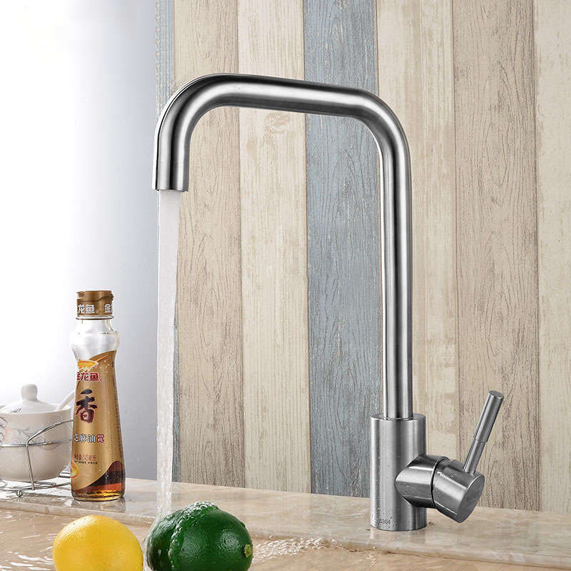 Stainless Steel Kitchen Sink Faucet Single Handle Mixer Tap