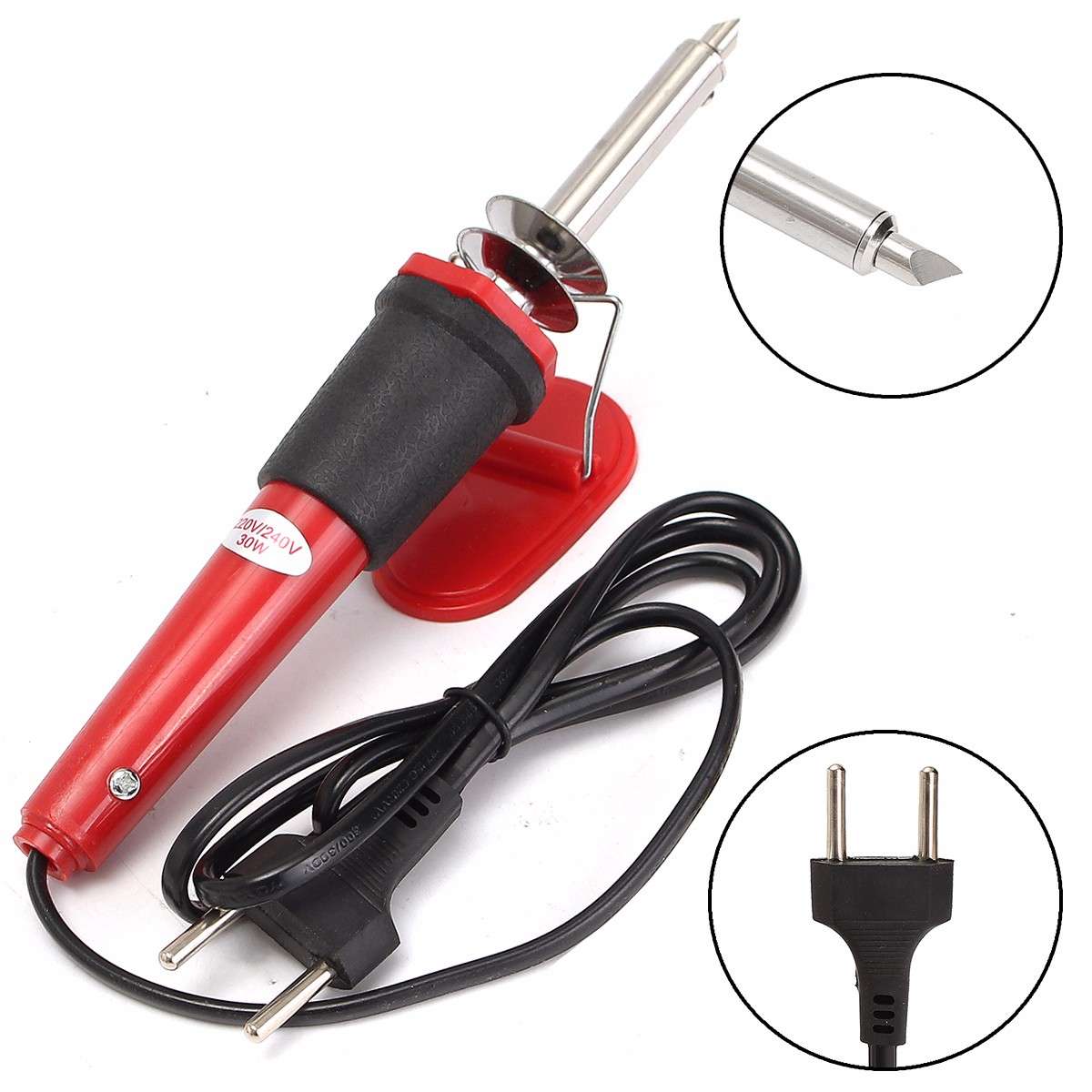 220V Profesional Hobby Crafts Wood Burning Pen Kit Set with 7Pcs Soldering Iron Interchangeable Bras