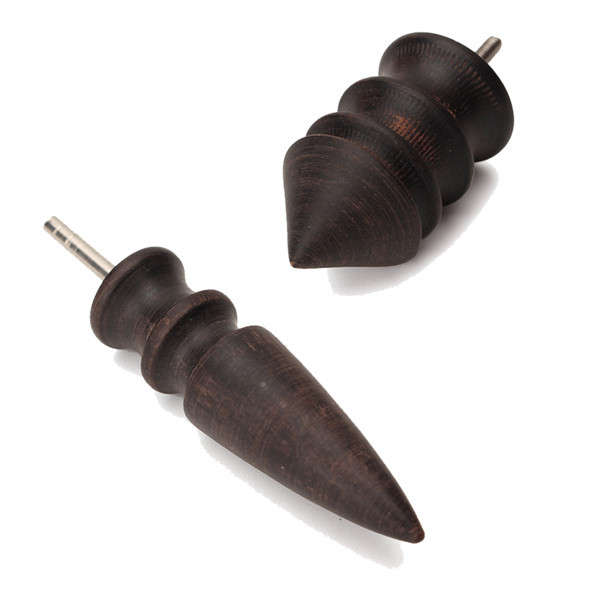 Wooden Leather Craft Edge Polished Rod Slicker Grinding Tool S/L