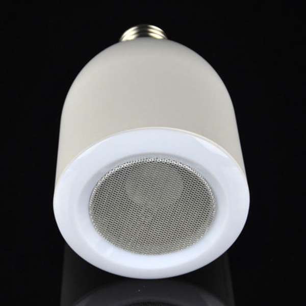 E27 9W Wireless Bluetooth Control Smart Music Audio Speaker LED White Light Bulb AC100-240V