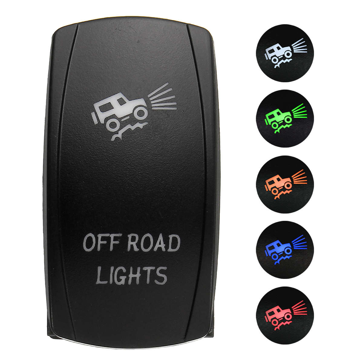 DC12/24V Marine Boat Car OFF ROAD LIGHTS LED Switch Red/Blue/Green/Orange/White