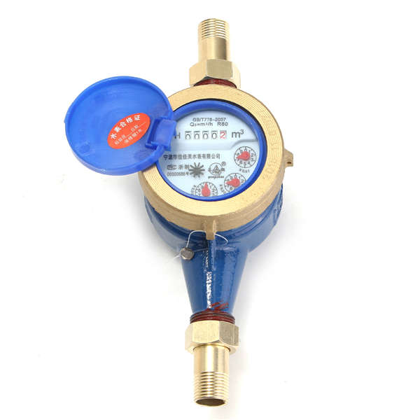 1/2inch 15mm Water Flow Meter Brass Measure Device Cold Water Counter
