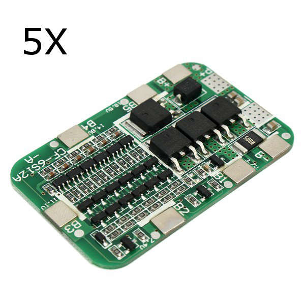 5pcs PCB BMS 6S 15A 24V Battery Protection Board For 18650 Li-ion Lithium Battery Cell