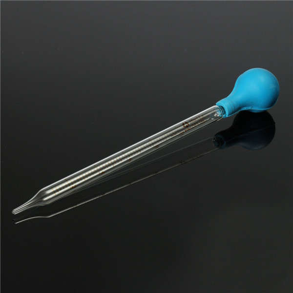 200mm 10ml Rubber Head Glass Dropper Pipettes With Scale Line