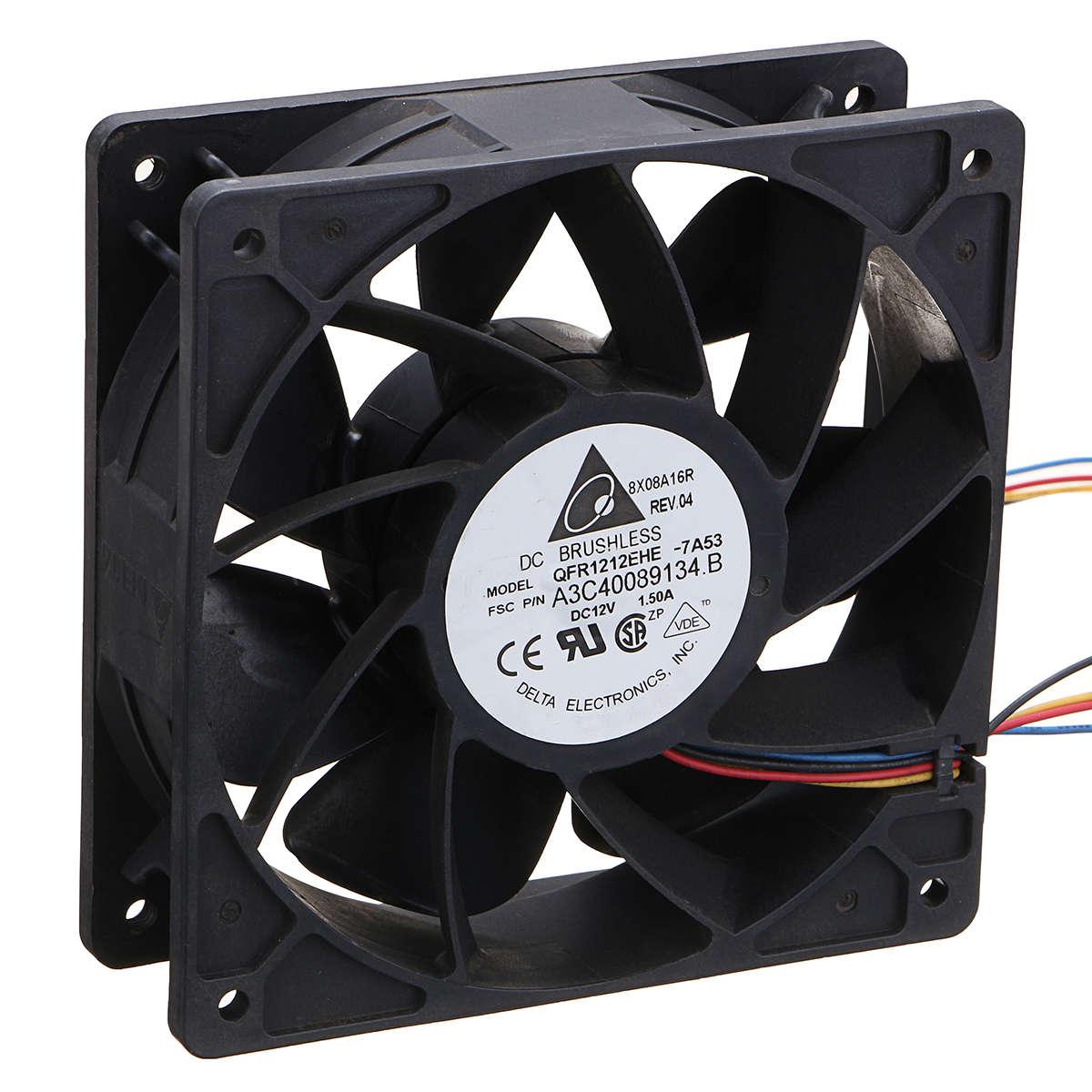 6000RPM Cooling Fan Replacement 4-pin Connector For Antminer Bitmain S7 S9 Black