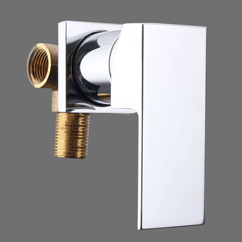 Modern Bathroom Faucet Single Handle Sink Mixer Tap Wall Mounted Chrome Brass Waterfall