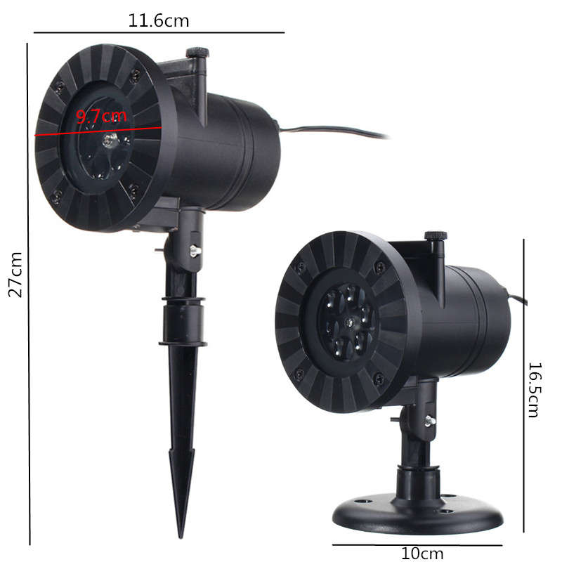 12 Patterns 4 LED Projector Light Stage Light  Motion Rotating Spot Light Christmas Halloween