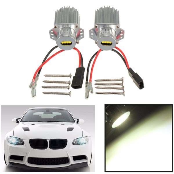 12V 80W LED Light Angel Eyes Rings Halo Marker Kits For BMW E90 E91