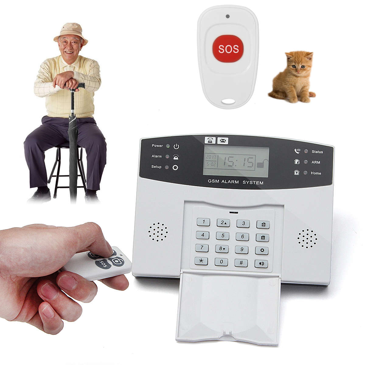 Wireless GSM SMS Home Burglar Security Alarm System