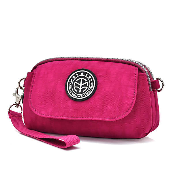 Women Nylon Clutches Bags Girls Mini Shoulder Bags Front Pocket Crossbody Bags