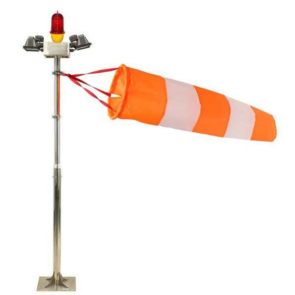 Waterproof Scale Airport Windsock Wind Vane 80cm Orange And White