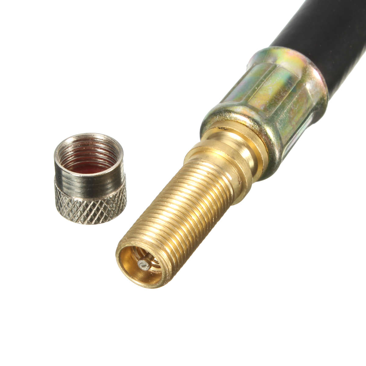 190mm Tire Tyre Valve Extension Adapter Twin Wheel with Dust Cap