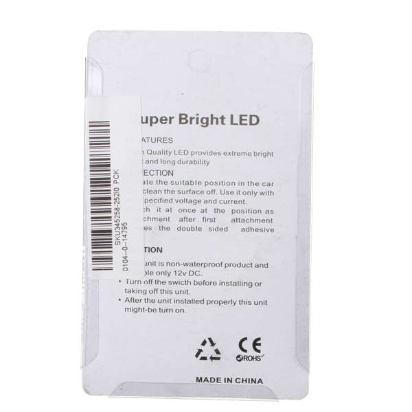 18MM 3LED White LED Eagle Eye Lamp Car Back Up Daytime Running Fog Light