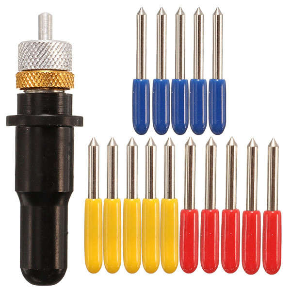 12mm Black Cutting Plotter With 15pcs 30 45 60 Degree Blades for Roland Cutter