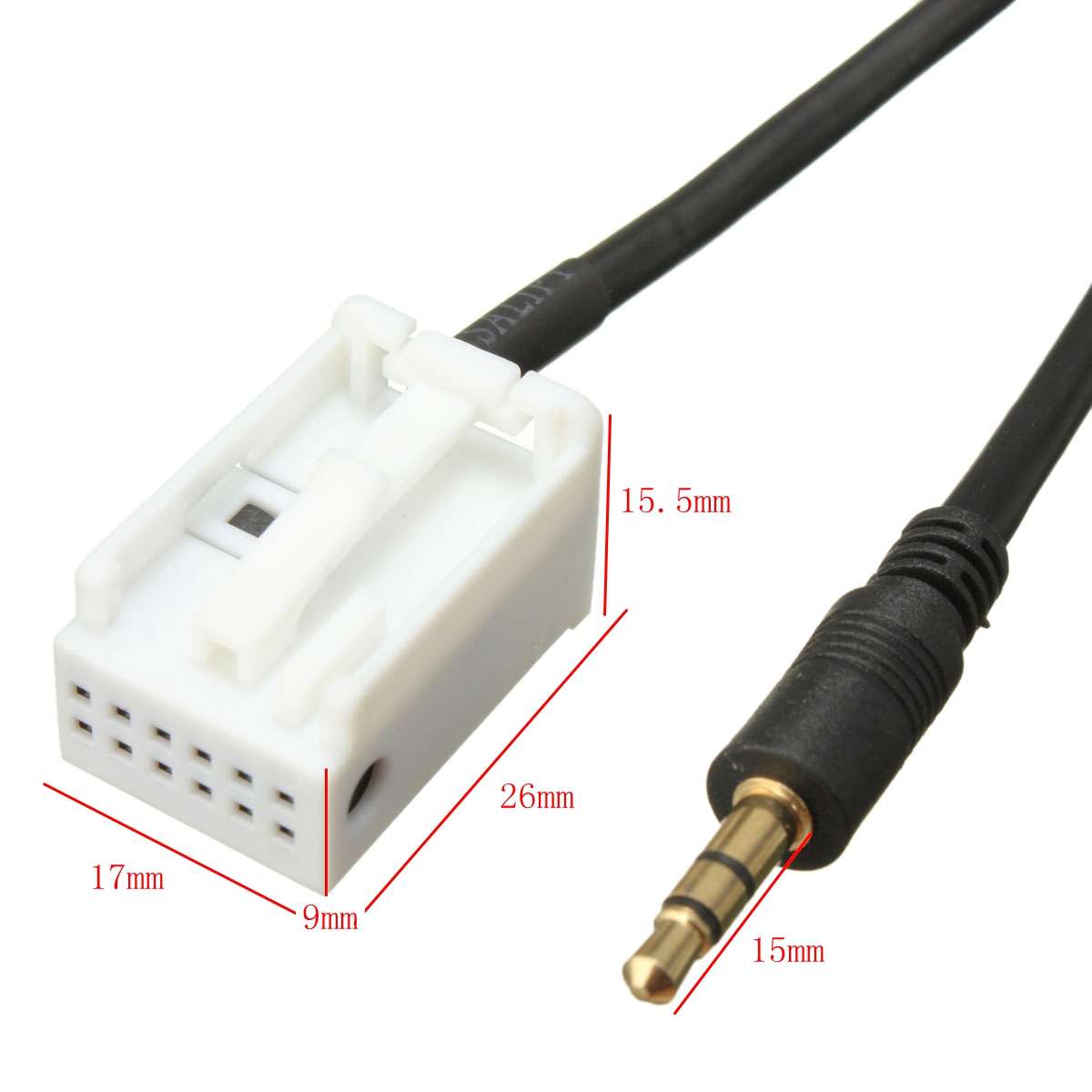 3.5mm Aux In Input Audio Cable Lead Adaptor For Citroen Peugeot MP3 iPod iPhone
