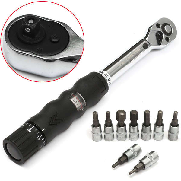 10pcs 2-14mm Socket Wrenches Set 1/4 Inch Torque Wrenches Tool Kit