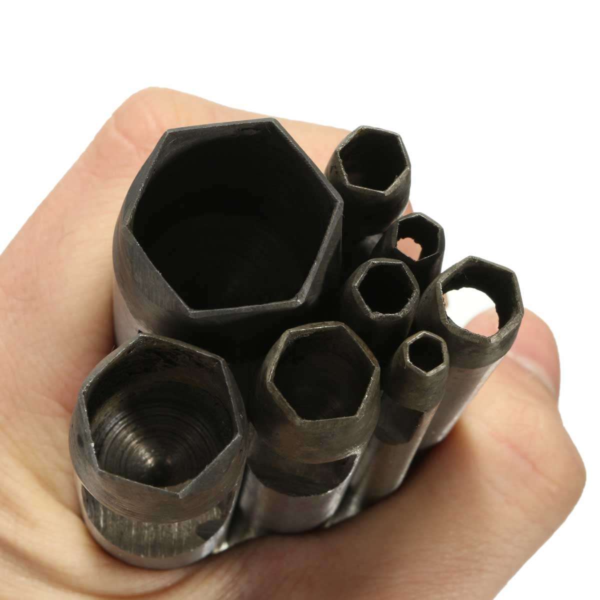 DIY Leather Carbon Steel Hollow Hexagon Leather Punch Hole Craft Punch Tool