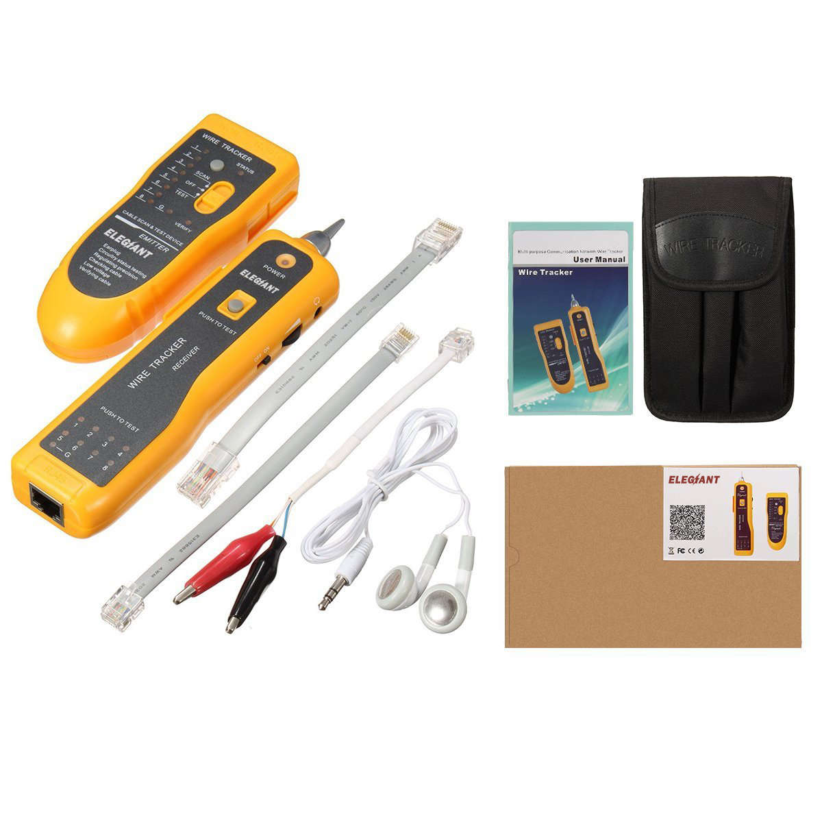 ELEGIANT JW-360 Line Finder Telephone Phone RJ45 RJ11 Cat5 Cat6 Wire Tracker Ethernet LAN Cable Test