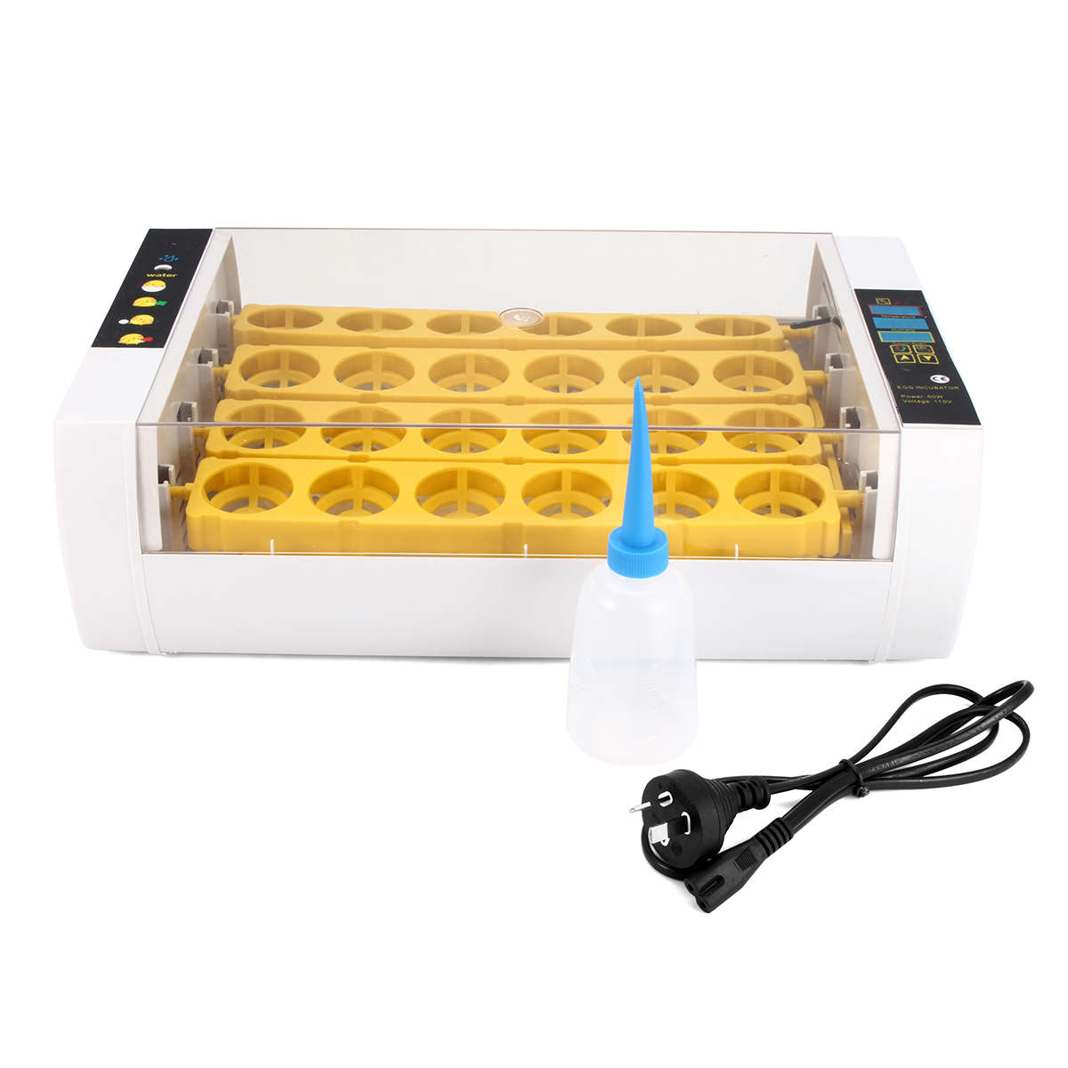 80W 24 Position Digital Mini Fully Automatic Poultry Incubator Eggs Poultry Hatcher US/EU Plug