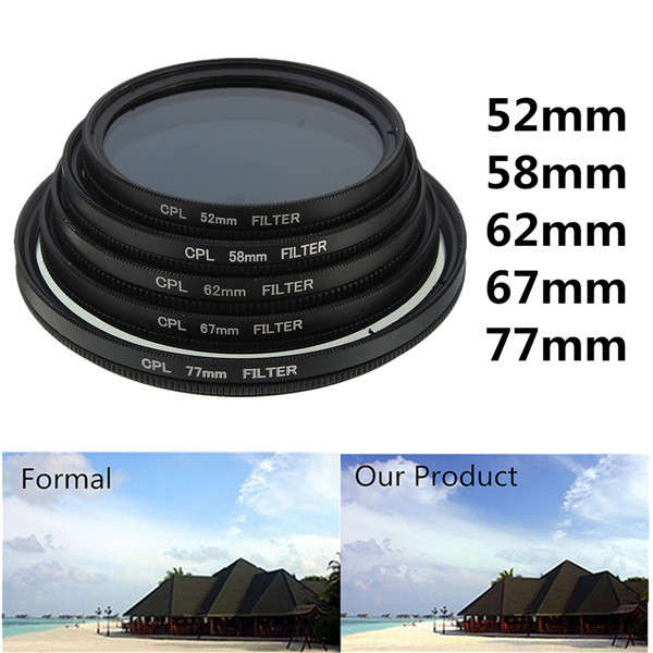 52mm-77mm Phot Digital Slim CPL Circular Polarizer Polarizing Lens Filter CPL Polarizer for Canon Ni