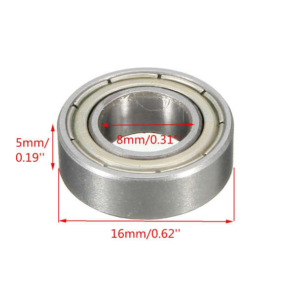 10pcs 8x16x5mm Sealed Ball Bearings Miniature Bearings 688ZZ