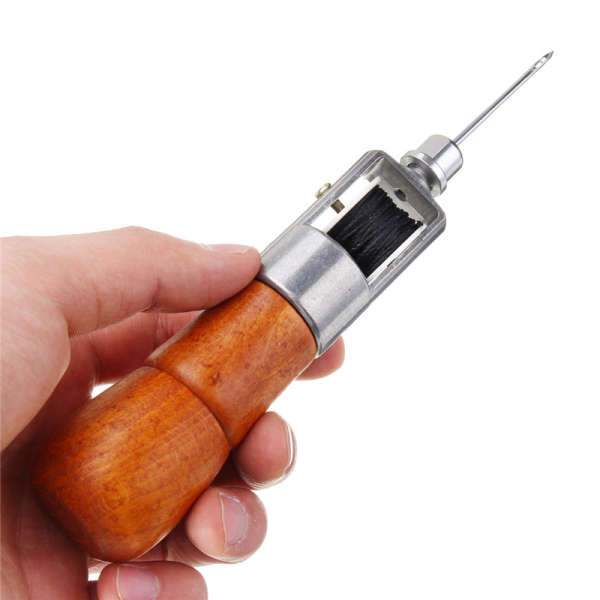 Leather Craft Automatic Lock Stitching Sewing Awl Set With 2 Needle