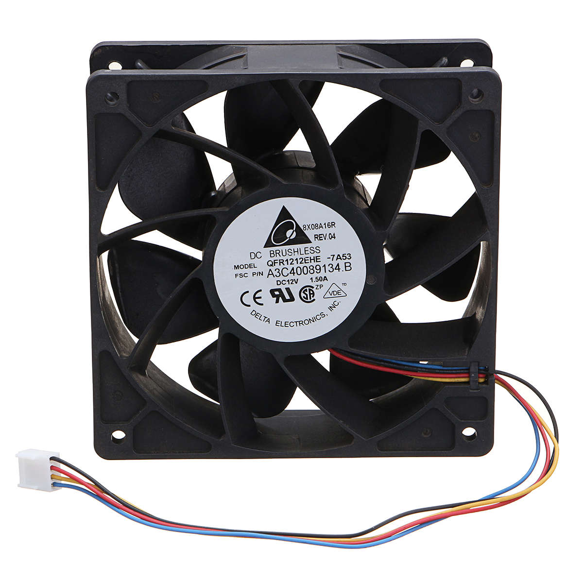 6000RPM Cooling Fan Replacement 4-pin Connector For Antminer Bitmain S7 S9 Black