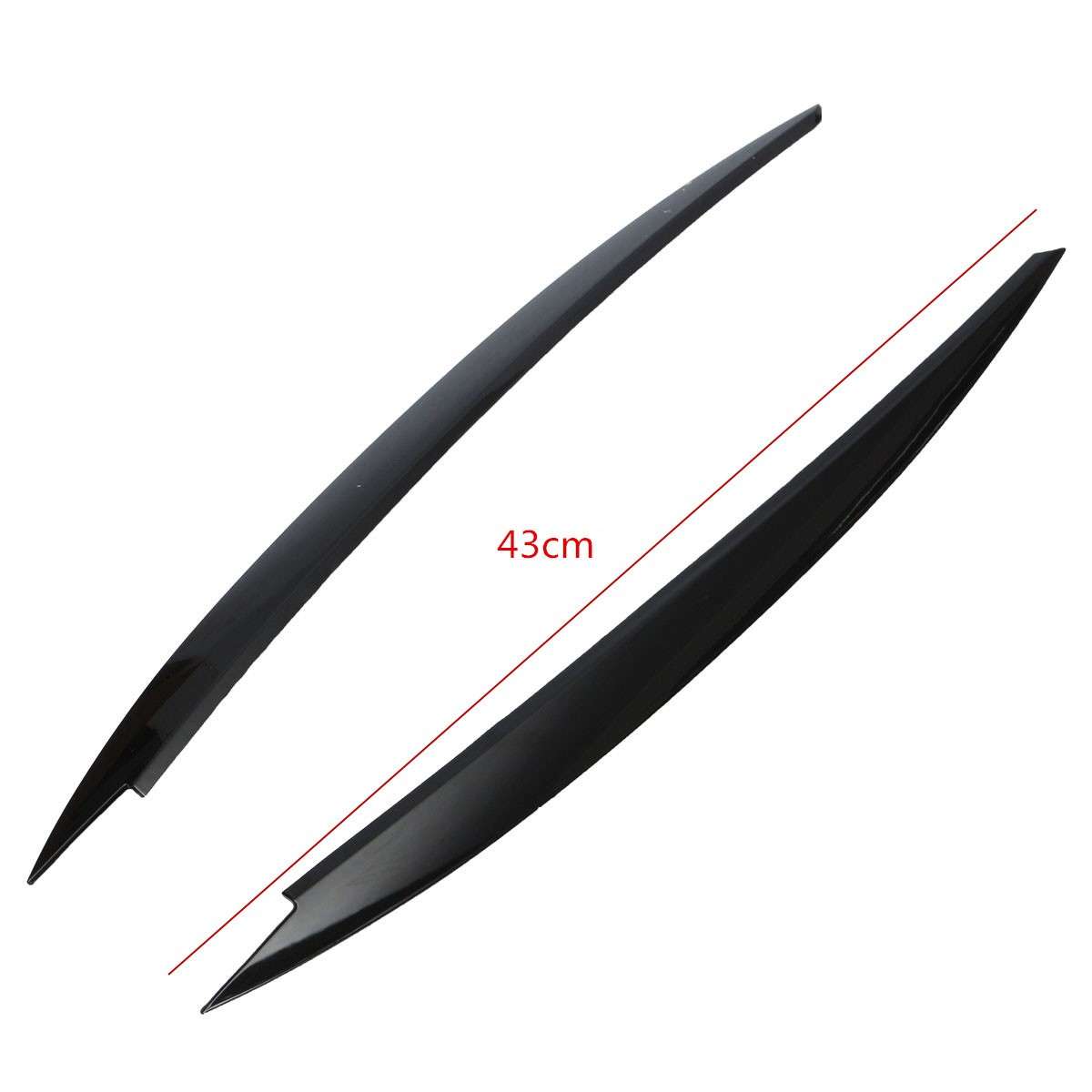 Black Headlight Eyebrow Eyelids Decor For VW Golf 7 VII GTI R MK7 2013 2014 2015