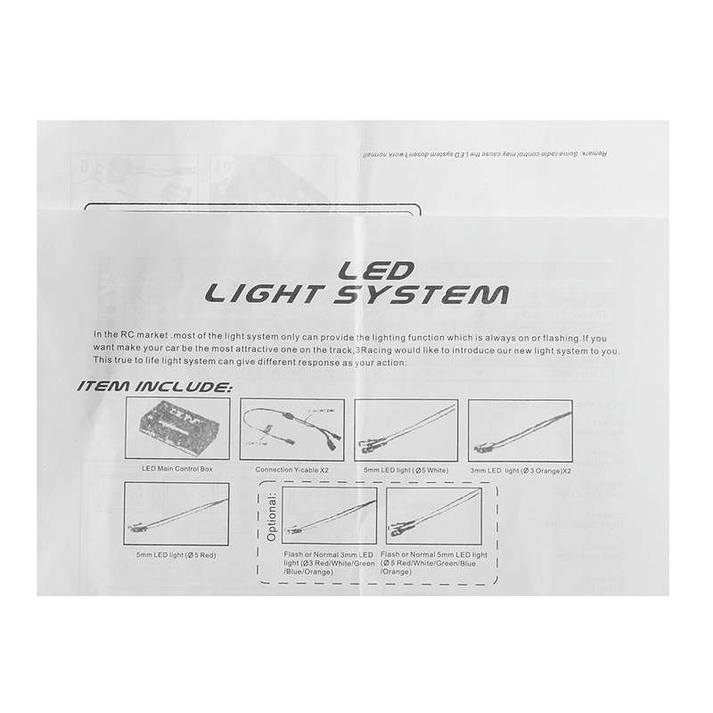 7PCS 8Leds LED Light kit Set Brake Turn Signal For 2.4G 1/10 RC Car Parts Accessories