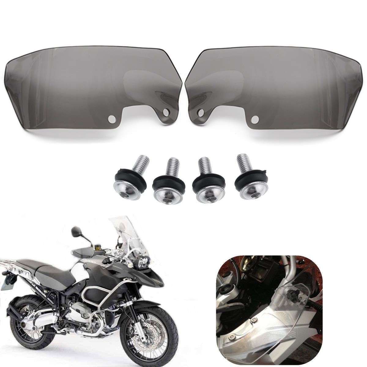 Motorcycle Wind Deflectors Scratch Resistant PMMA Set For BMW R1200GS 04-12
