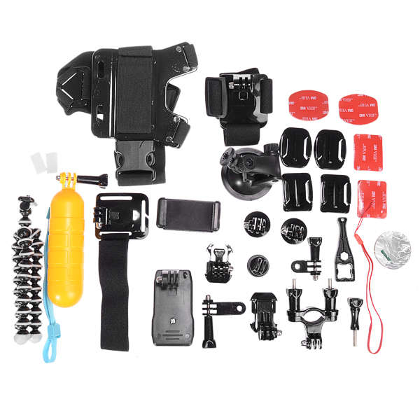 MAX GoPro Camera Accessories Suit 42 Accessories Fit For GoPro Series XiaoYi Sports Camera SJ Camera