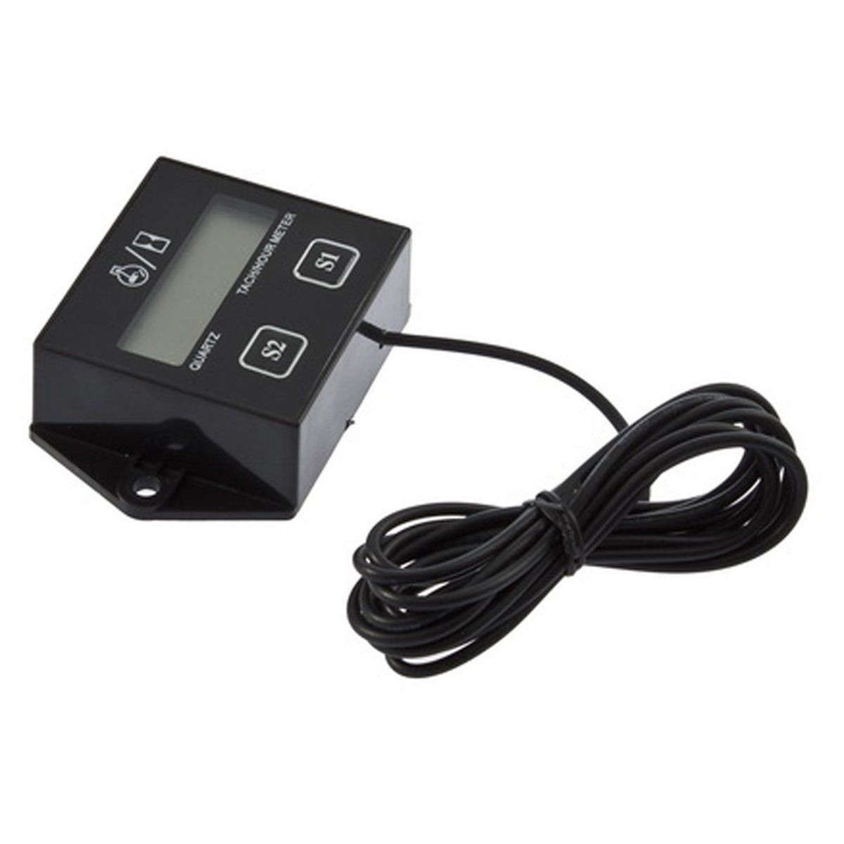 Motorcycle ATV LCD Digital Tach Tachometer Hour Meter Gas Engine Spark Induction