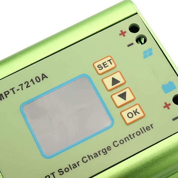 MPT-7210A Aluminum Alloy MPPT Solar Panel Charge Controller with LCD Display